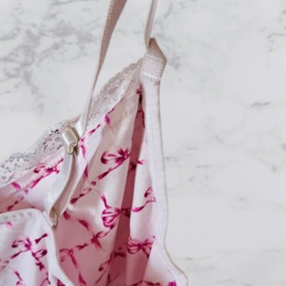 Jessica Simpson Pink Bow with Lace Sleep Camisole - NWOT - Picture 4 of 5